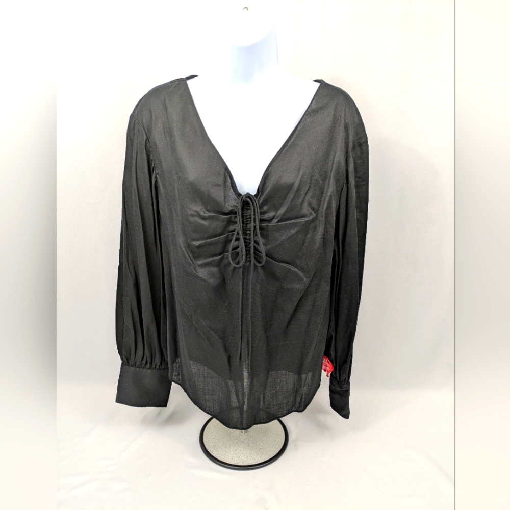 Rebecca Taylor Drawstring LS Blouse - NWT